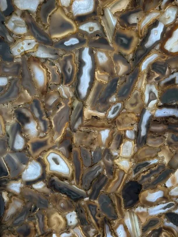 backlit honey and amber agate slices