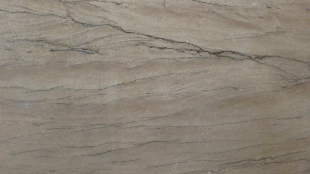 Mustang, a quartzite slab, at KLZ Stone Supply in Dallas