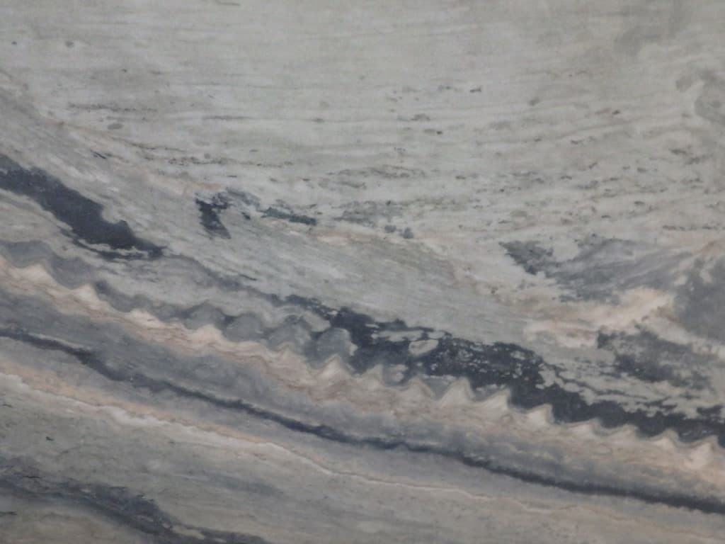 Galapagos, a quartzite slab, at KLZ Stone Supply in Dallas