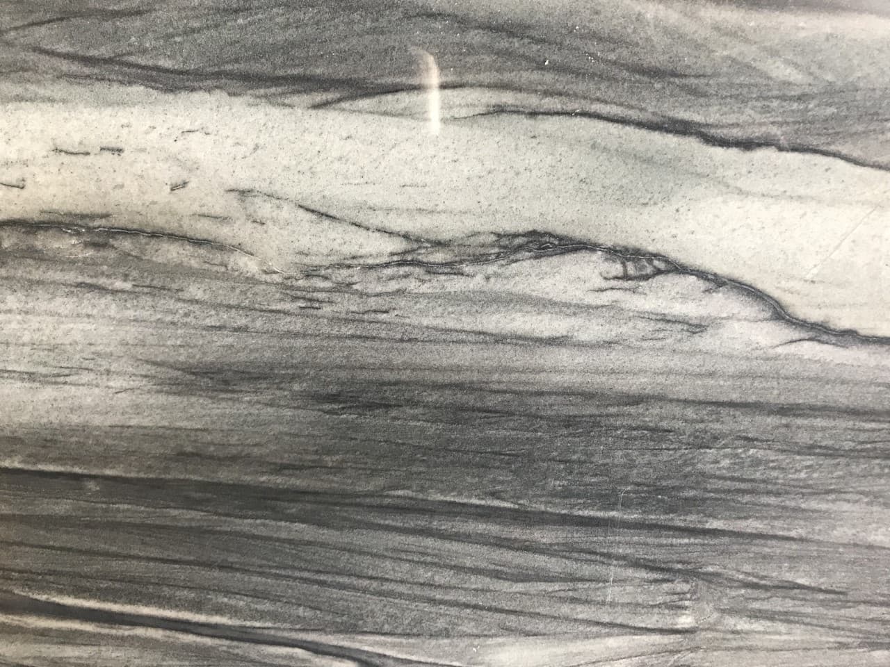 Phoenix Grey, a quartzite slab, at KLZ Stone Supply in Dallas