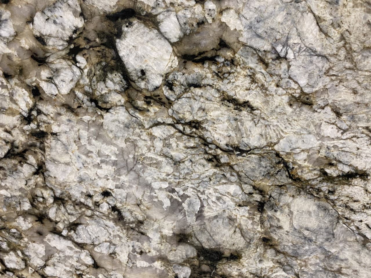 Blue Flowers, granite slab