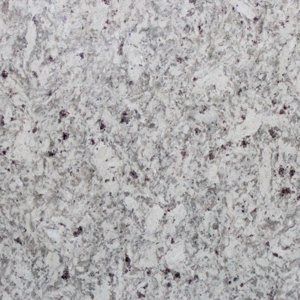 Moon White, a granite slab, at KLZ Stone Supply in Dallas