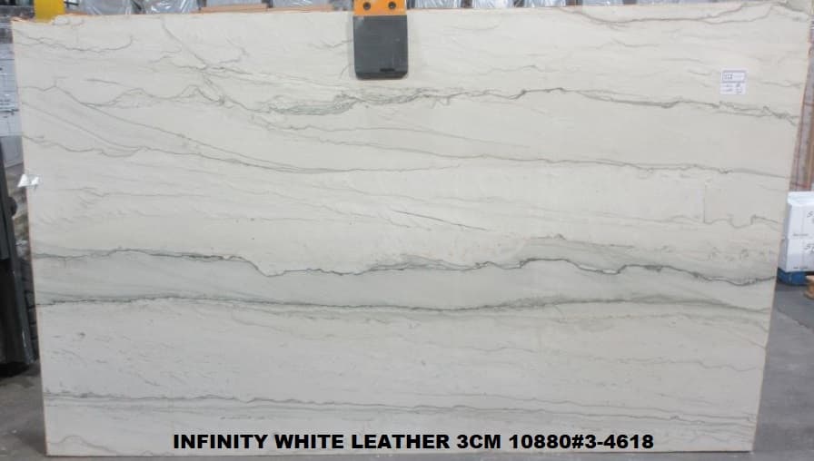 Infinity White Leather, quartzite slab
