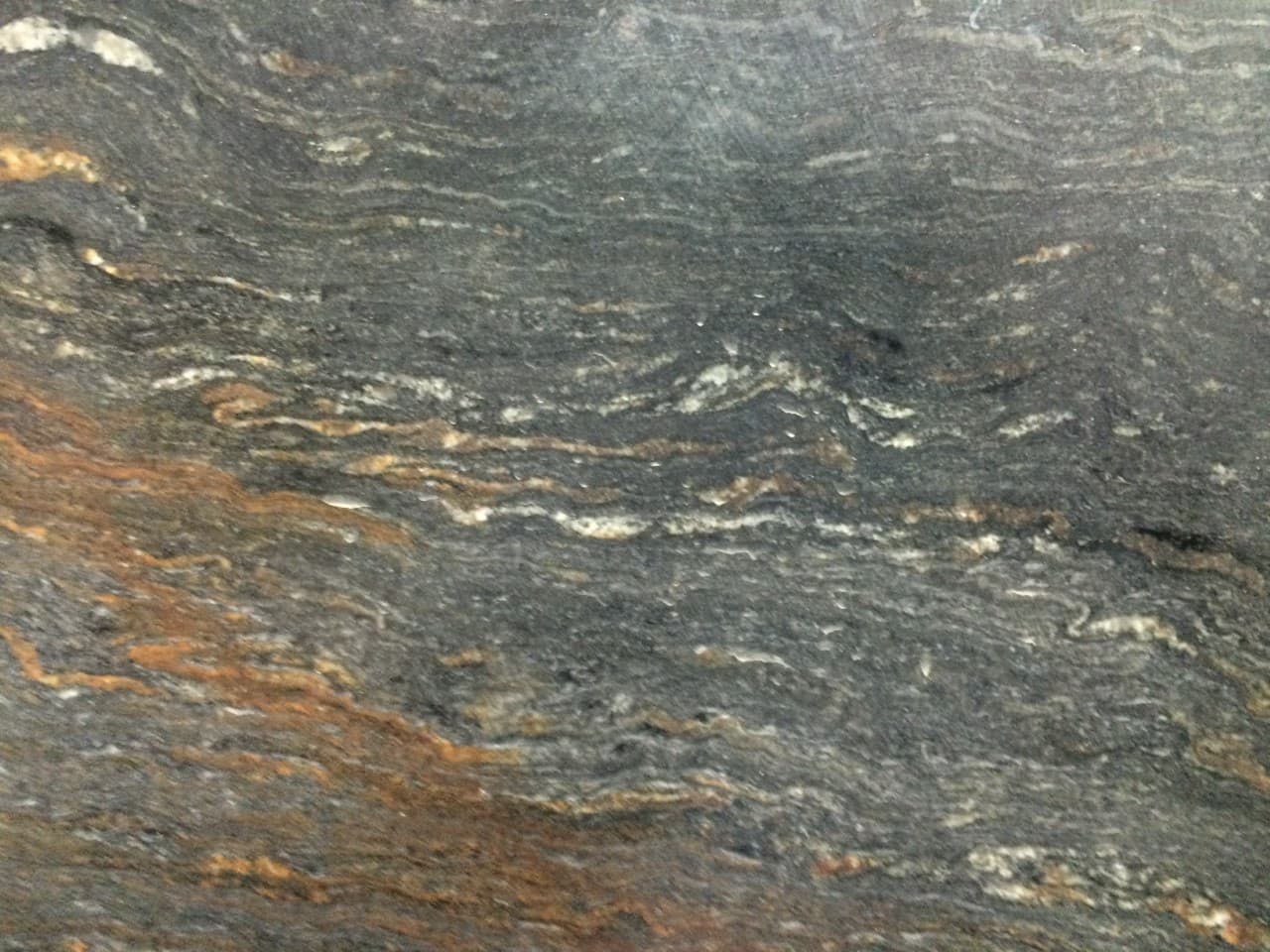Magma Black Leather, granite slab