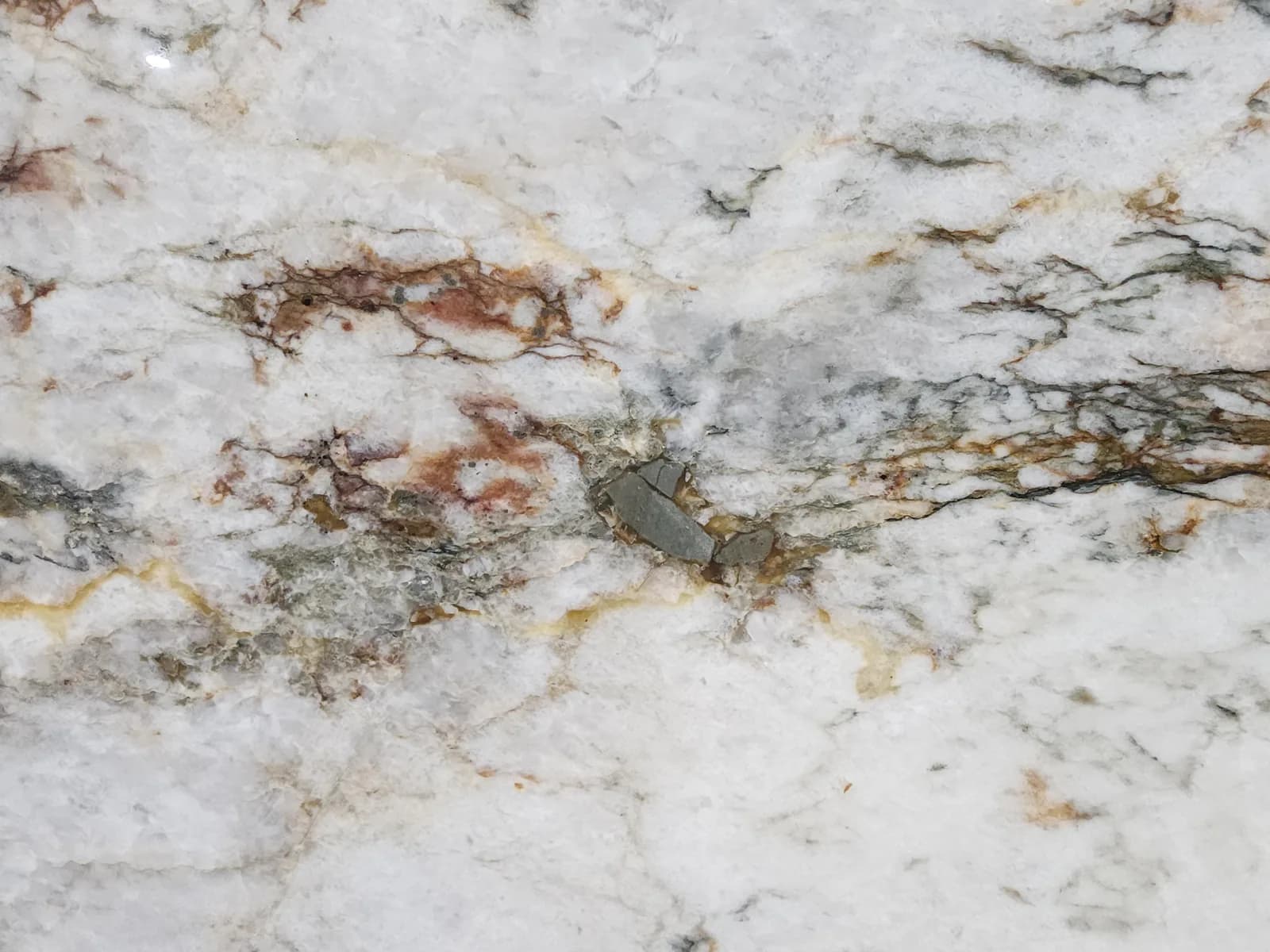 Quartzite slab in the Dallas showroom