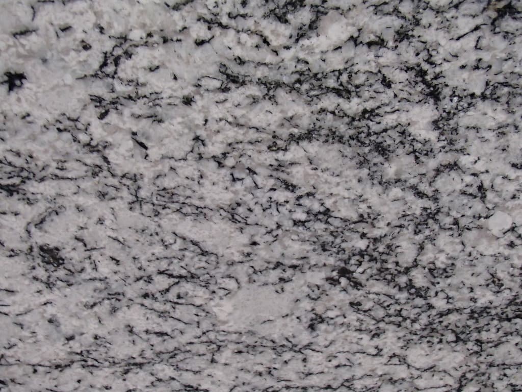 Blizzard, a granite slab, at KLZ Stone Supply in Dallas