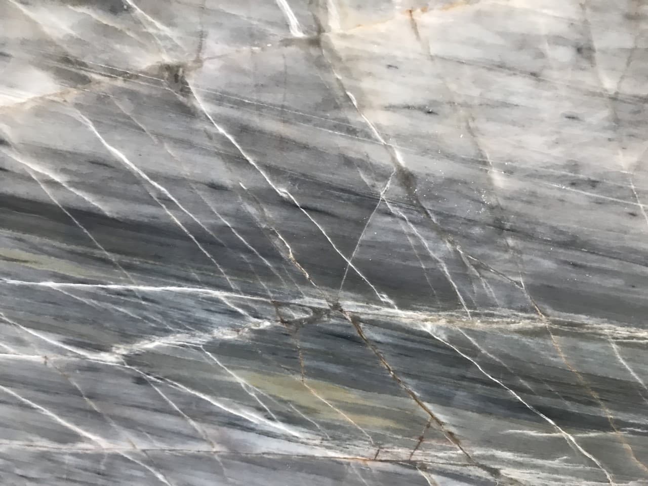 Infinity Blue, a quartzite slab, at KLZ Stone Supply in Dallas