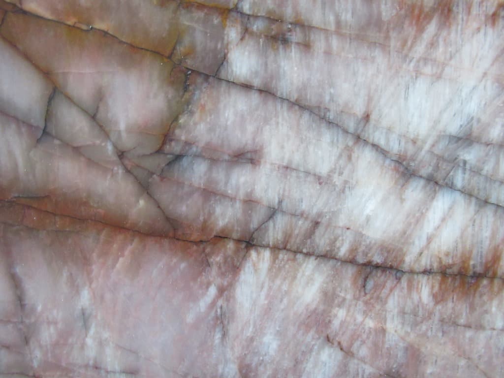 Cosmopolitan, a quartzite slab, at KLZ Stone Supply in Dallas