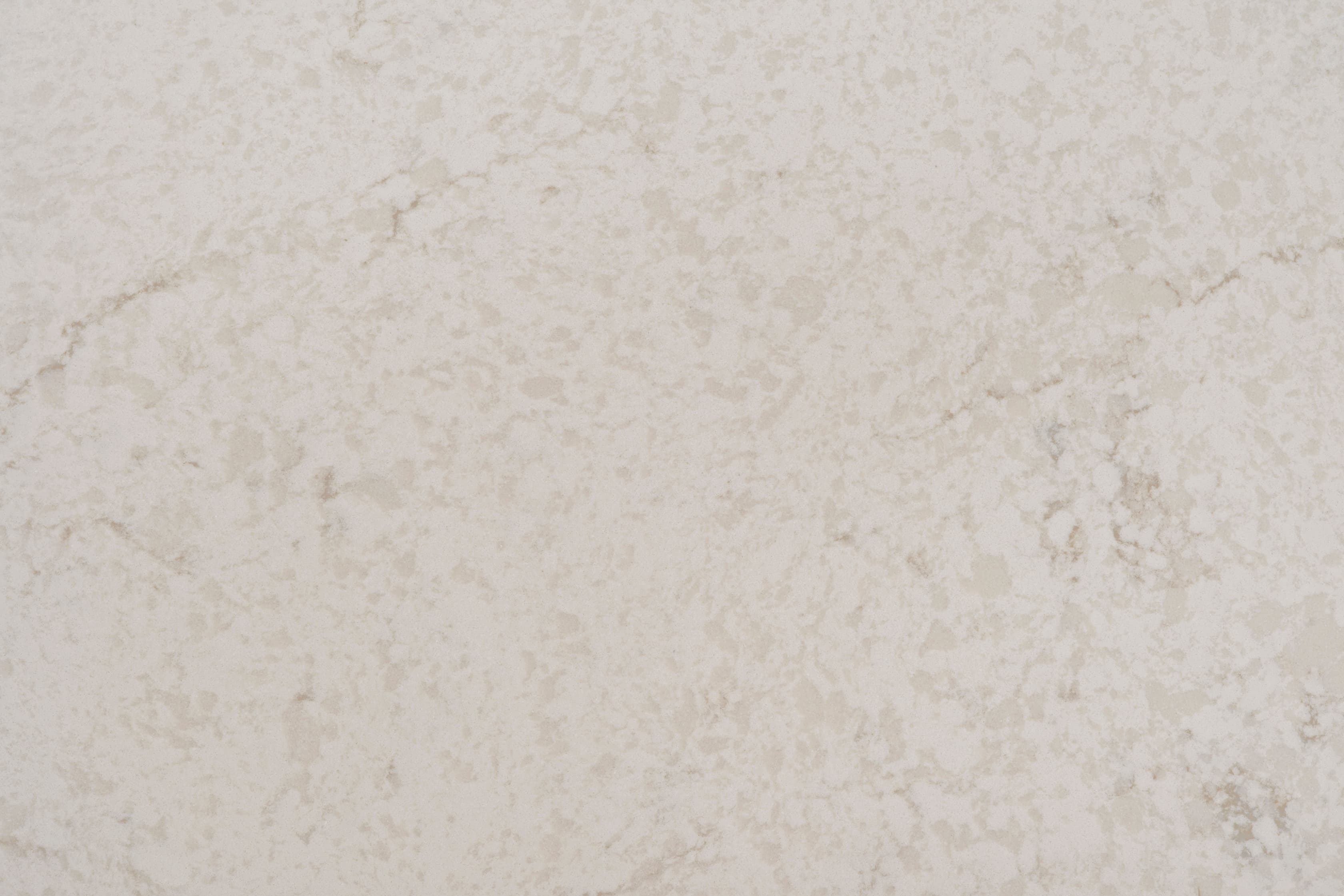 Vanilla White, a quartz slab, at KLZ Stone Supply in Dallas
