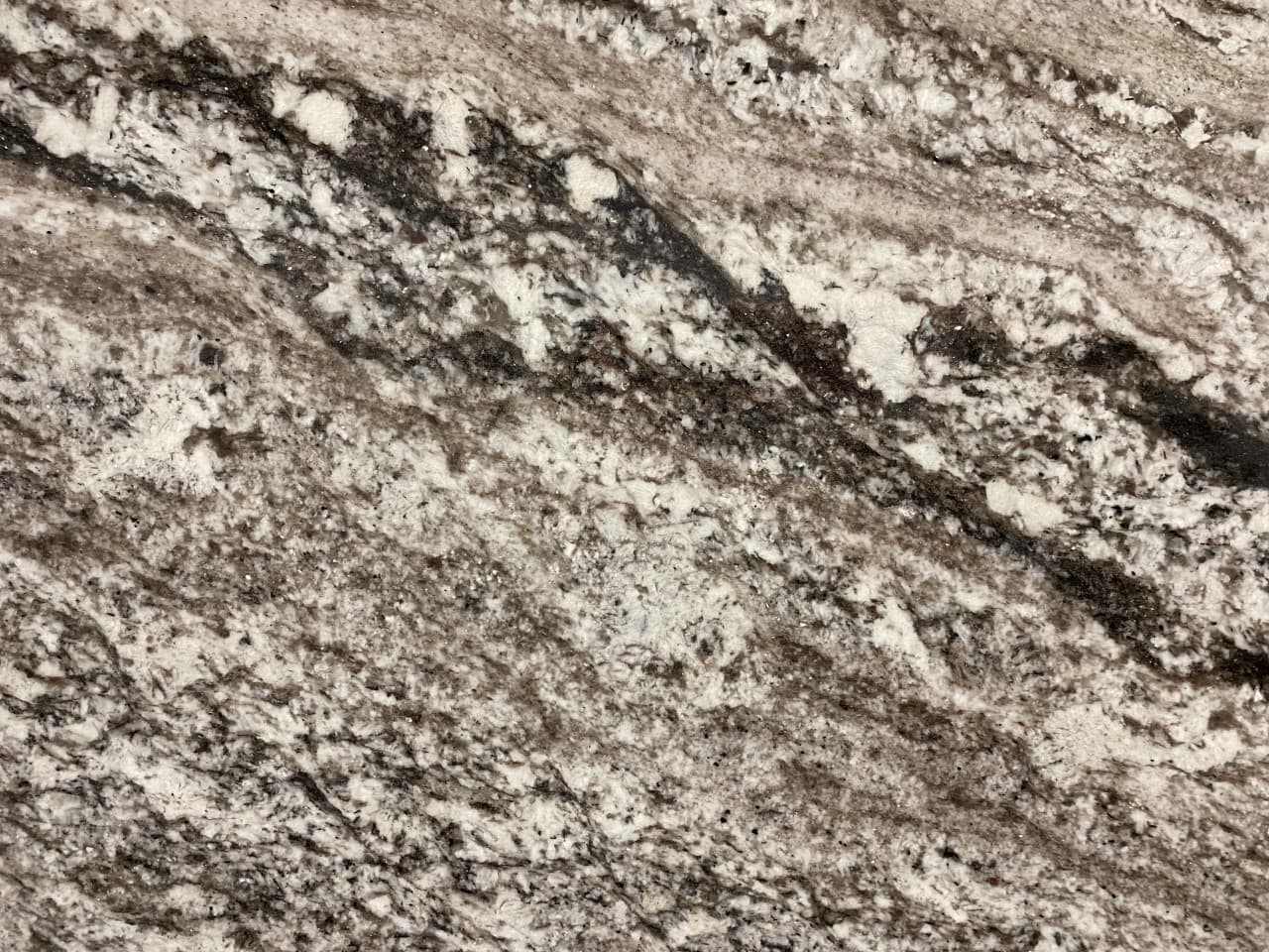 Olimpus, a granite slab, at KLZ Stone Supply in Dallas