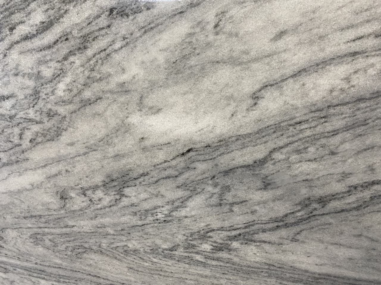 Grey Cloud, a marble slab, at KLZ Stone Supply in Dallas
