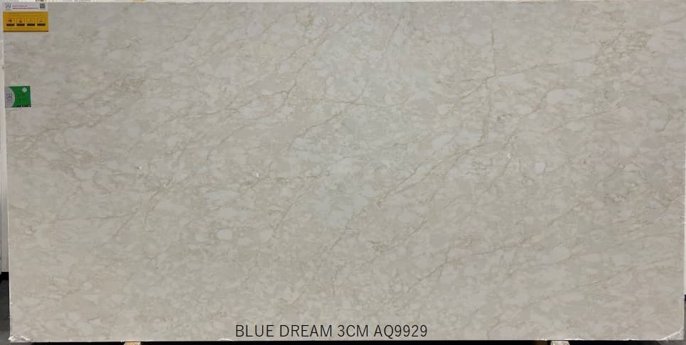 Blue Dream, a quartz slab, at KLZ Stone Supply in Dallas