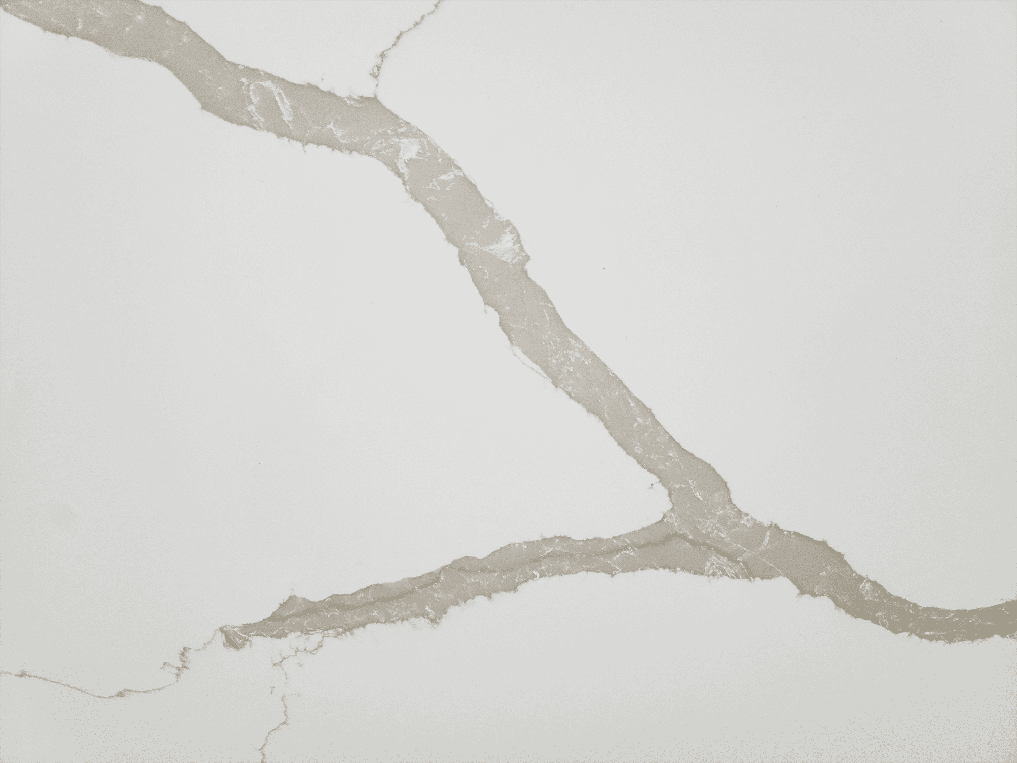 Calacatta Borghini, a quartz slab, at KLZ Stone Supply in Dallas