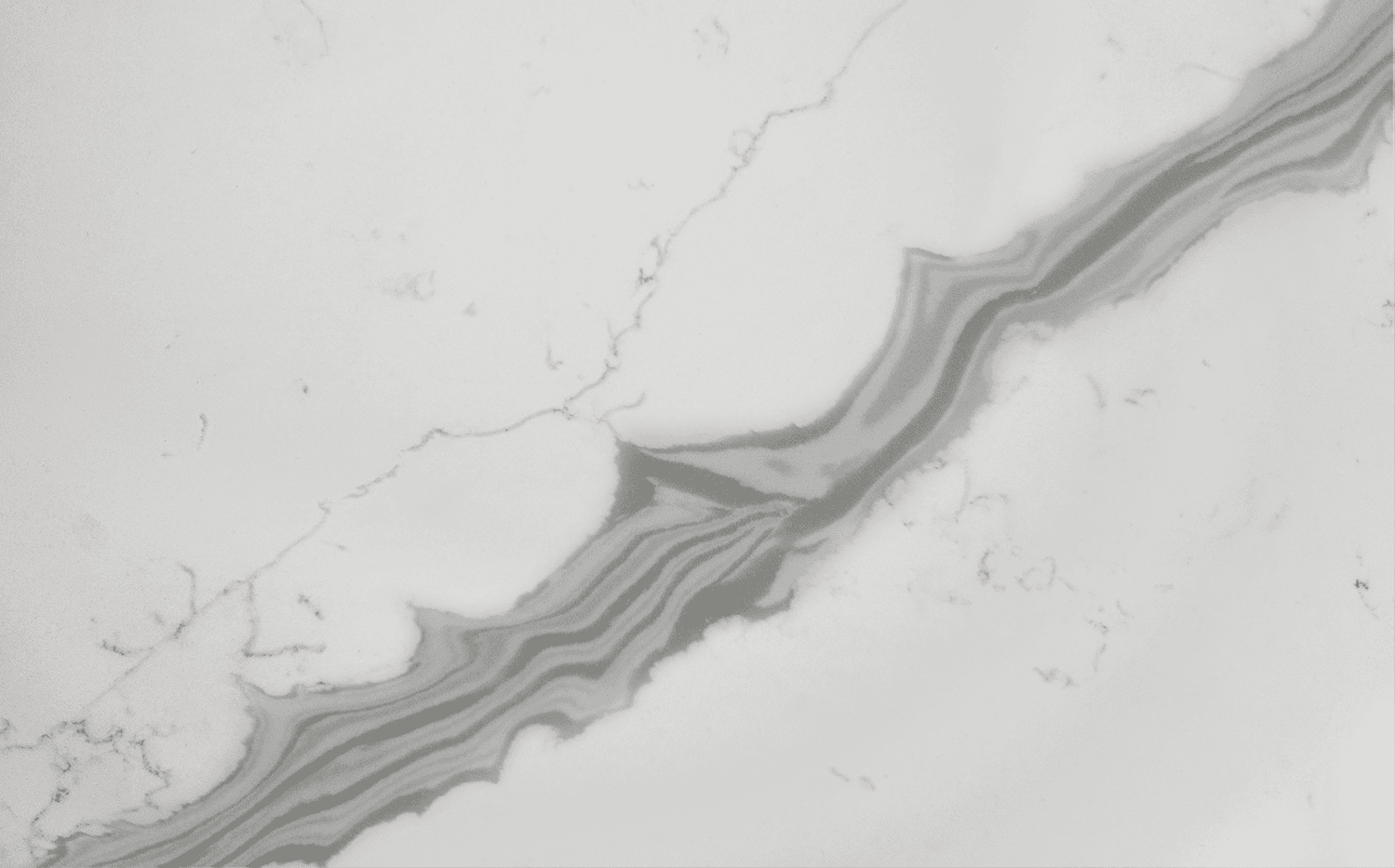 Calacatta Ibiza, a quartz slab, at KLZ Stone Supply in Dallas