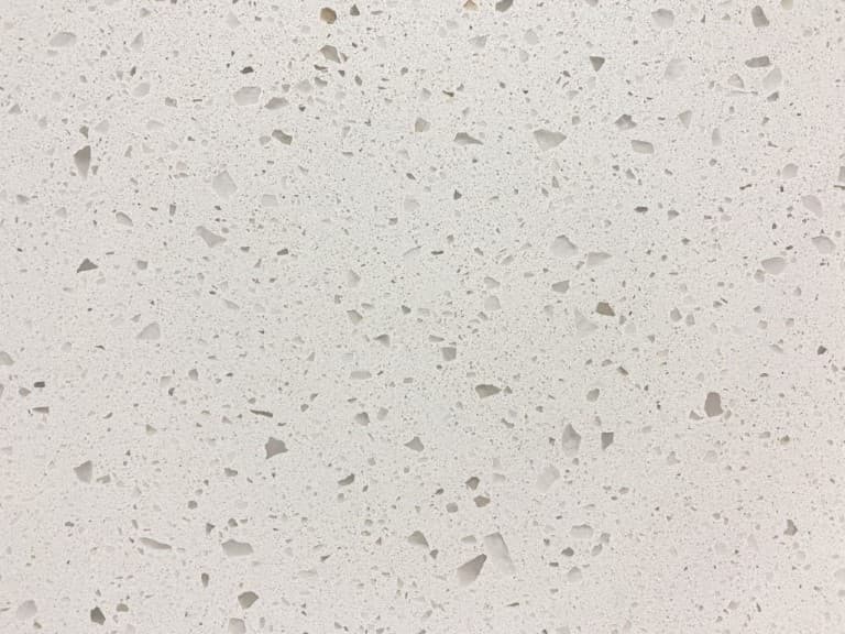 Ice White, a quartz slab, at KLZ Stone Supply in Dallas