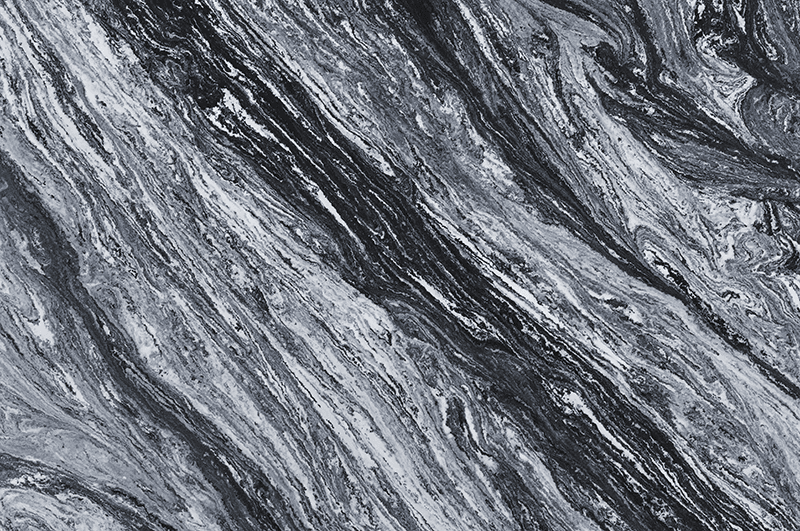 Volcan Black, a quartz slab, at KLZ Stone Supply in Dallas