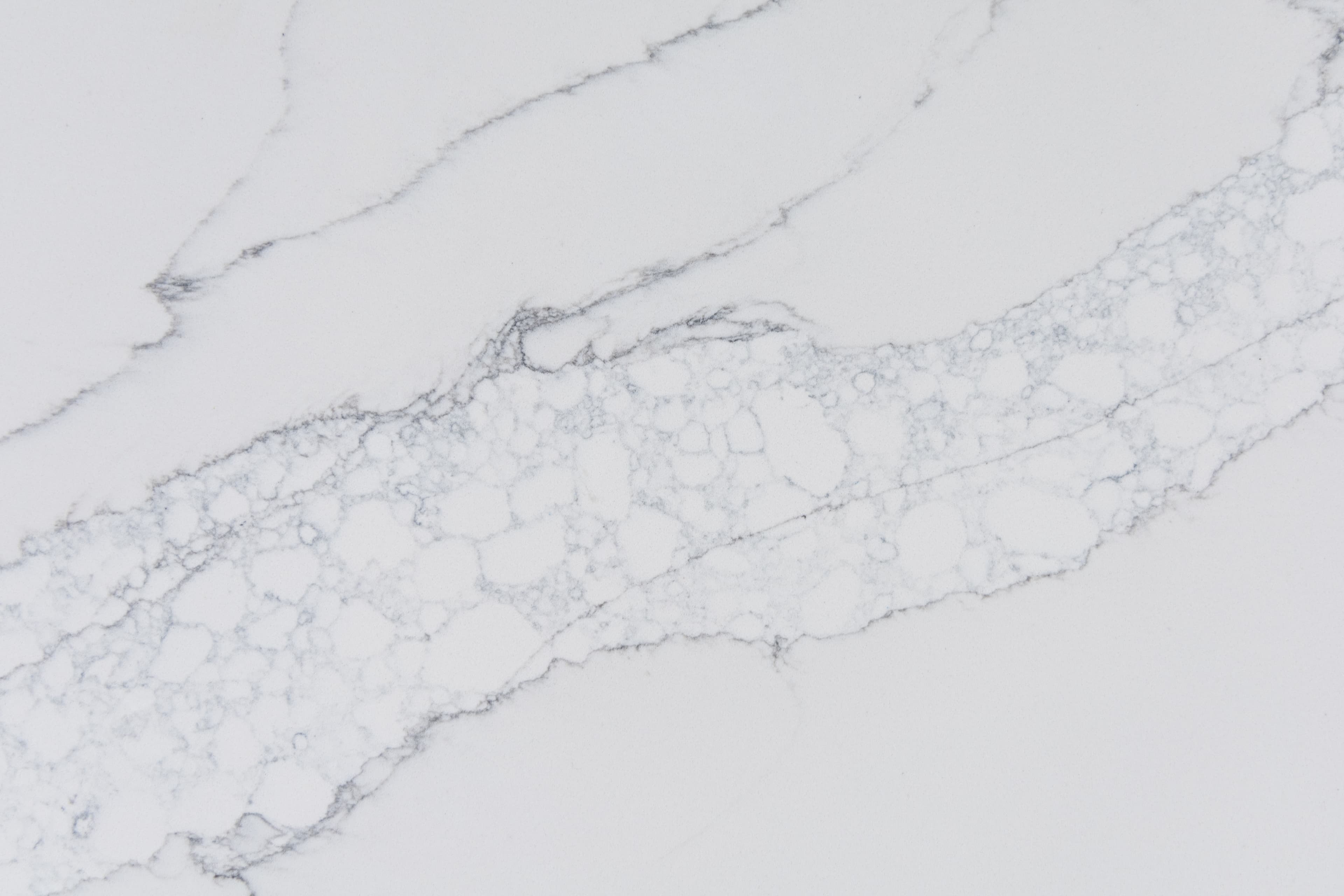 Ferrara Azul SP, a quartz slab, at KLZ Stone Supply in Dallas