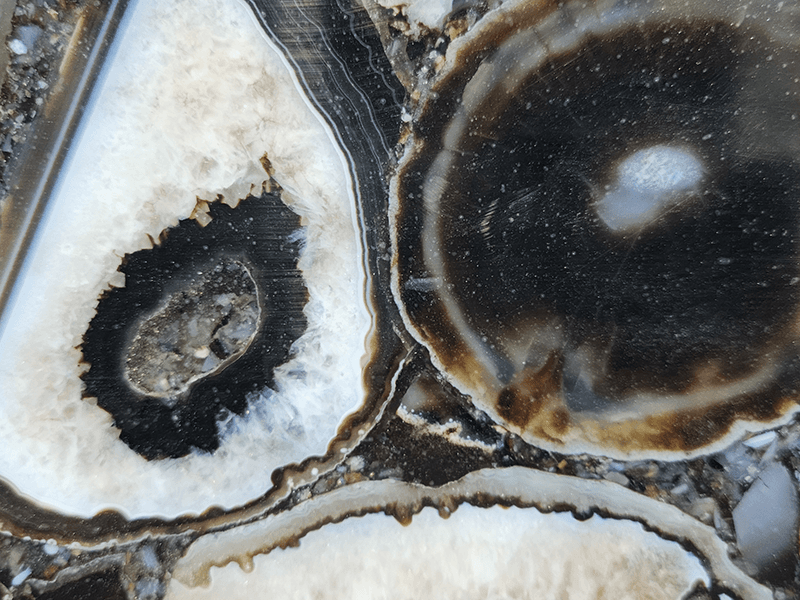 Black Agate, semi-precious slab
