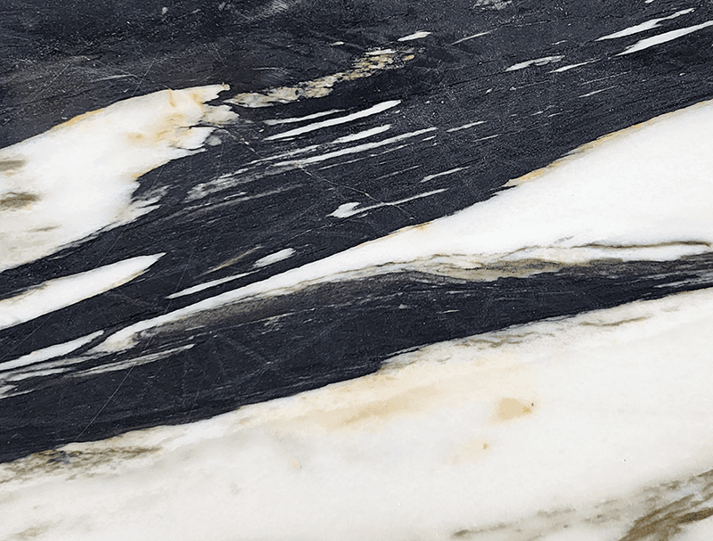 Bulgari Oro, a marble slab, at KLZ Stone Supply in Dallas
