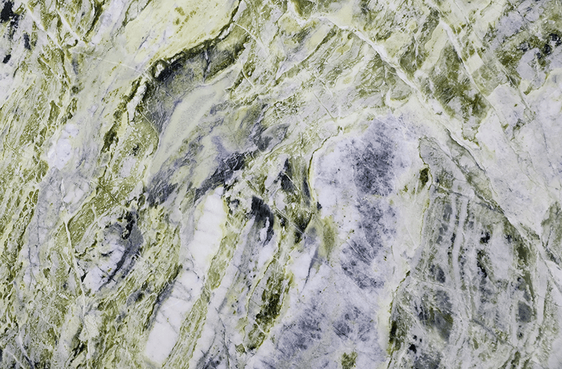 Fantasy Green, a marble slab, at KLZ Stone Supply in Dallas