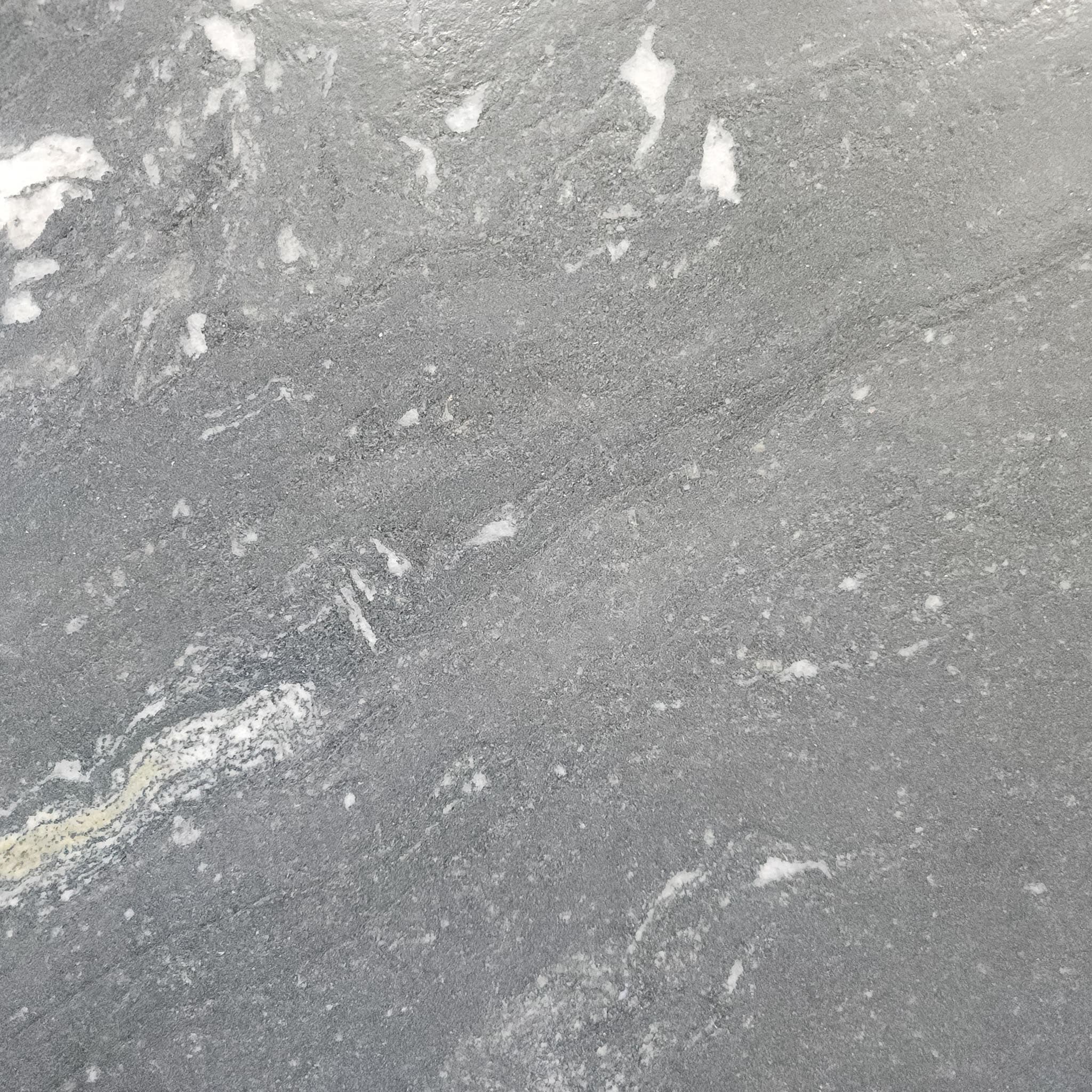 Makalu Honed, a granite slab, at KLZ Stone Supply in Dallas