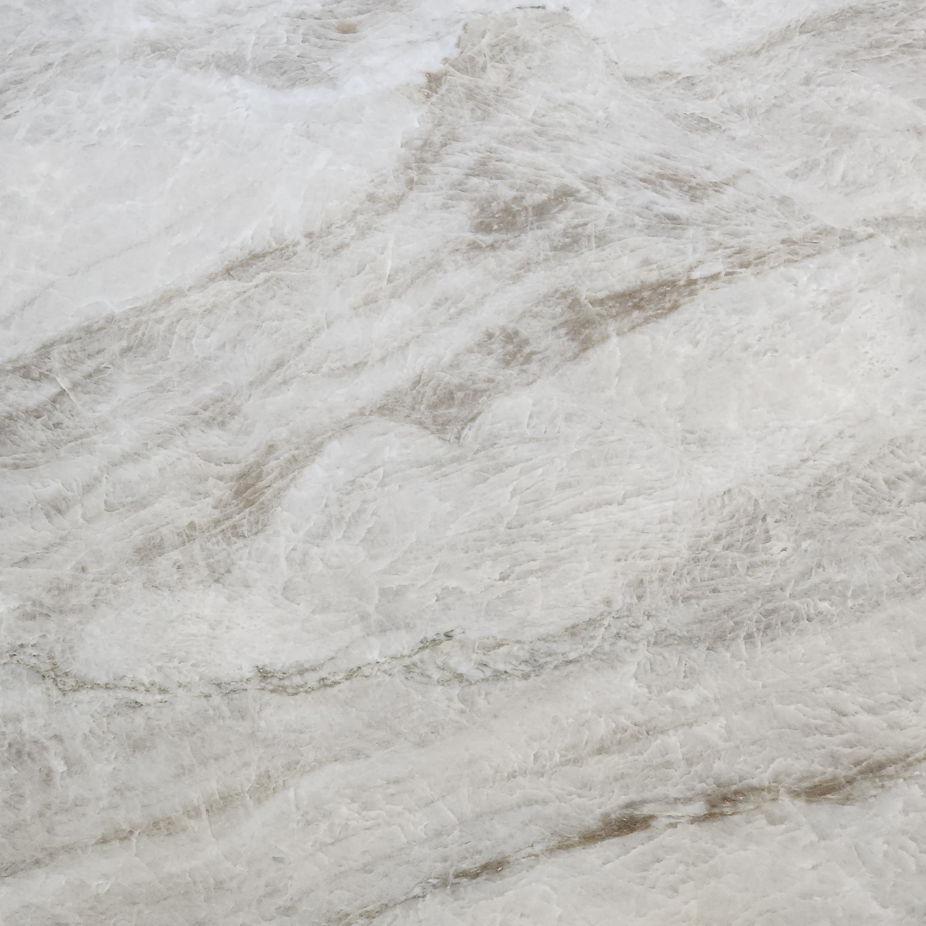 Taj Mahal Leather, a quartzite slab, at KLZ Stone Supply in Dallas
