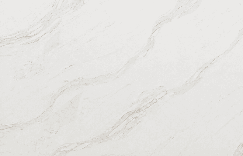 Calacatta Bellagio, a quartz slab, at KLZ Stone Supply in Dallas