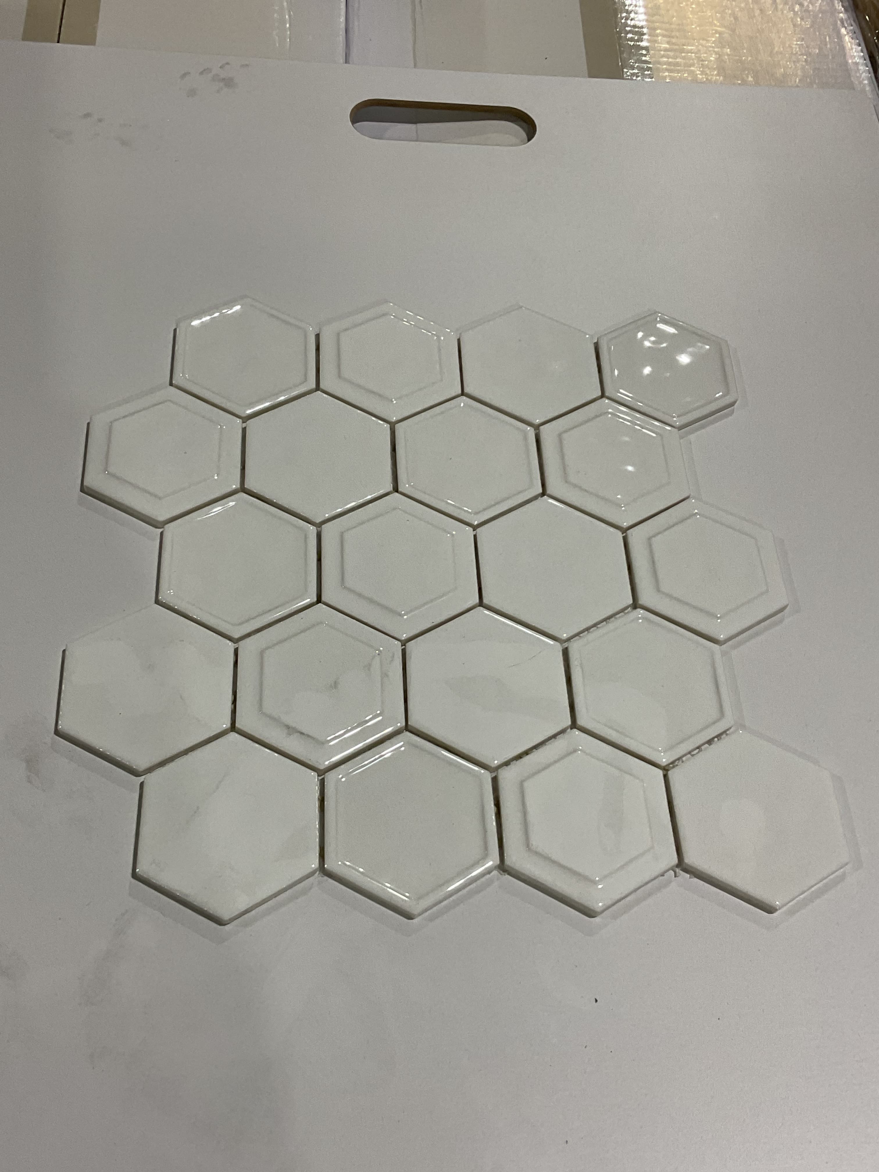 Hexagon White, deco, tile