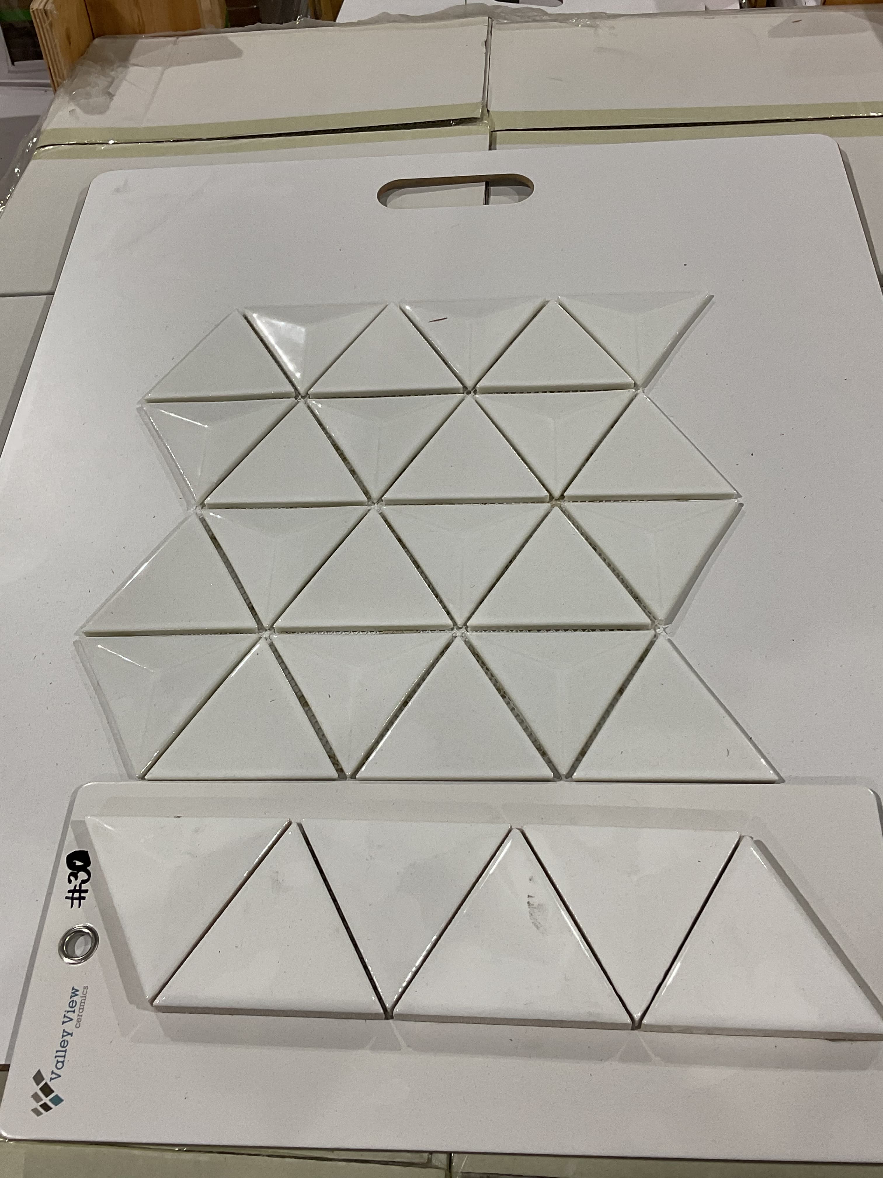 Triangular White, deco, tile