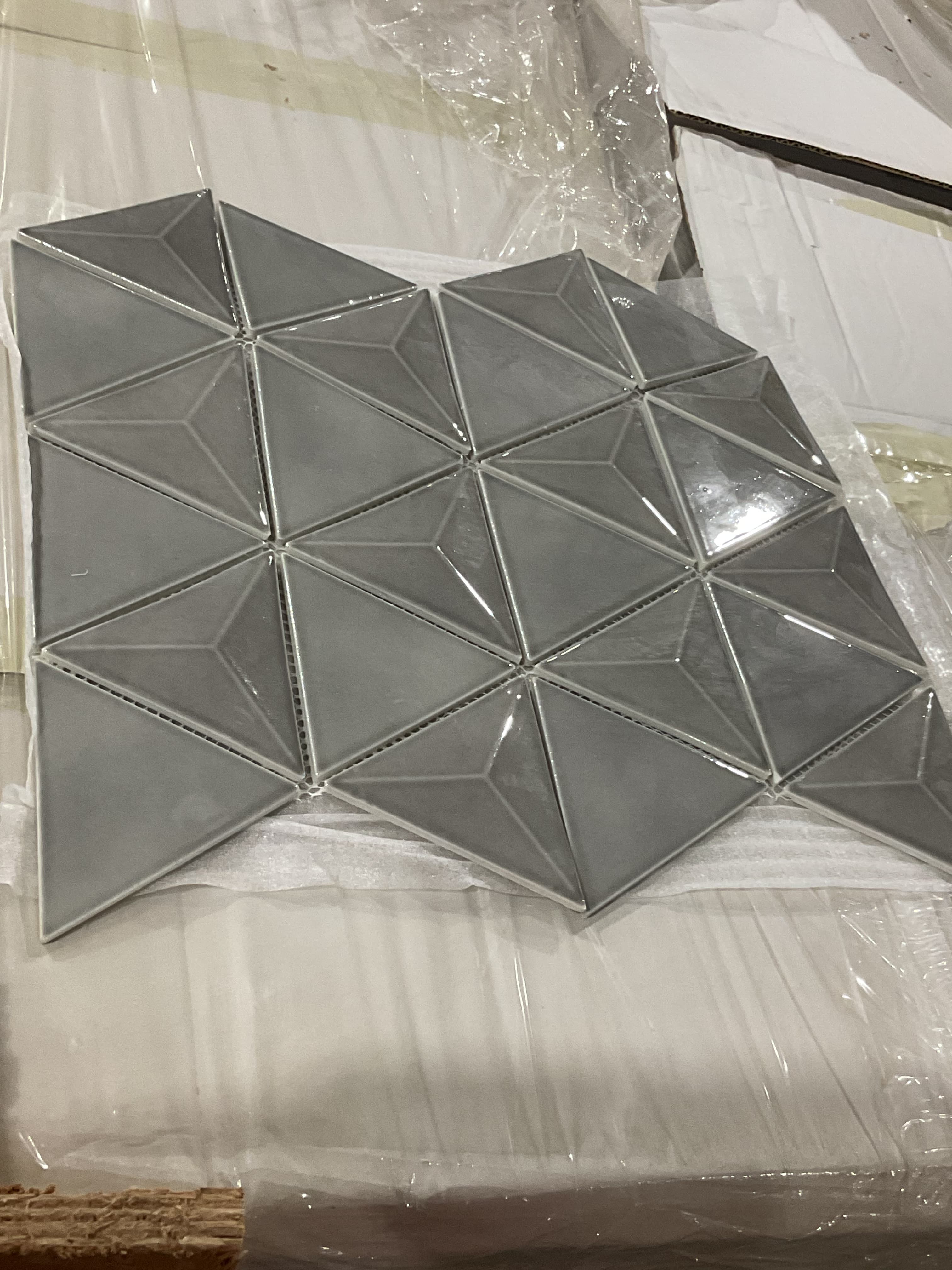 Triangular Dark Grey, deco, tile
