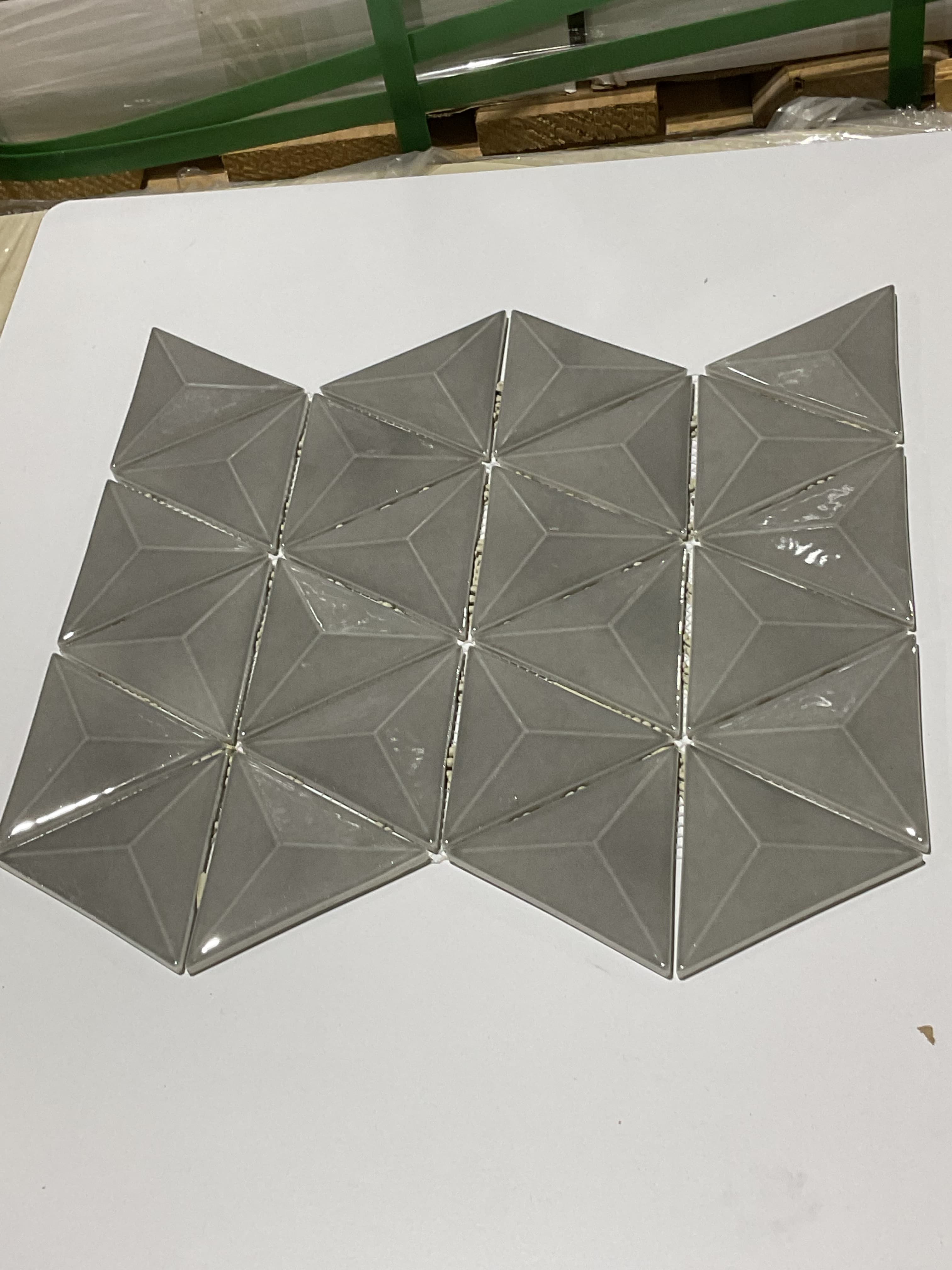 Triangular Light Grey, deco, tile