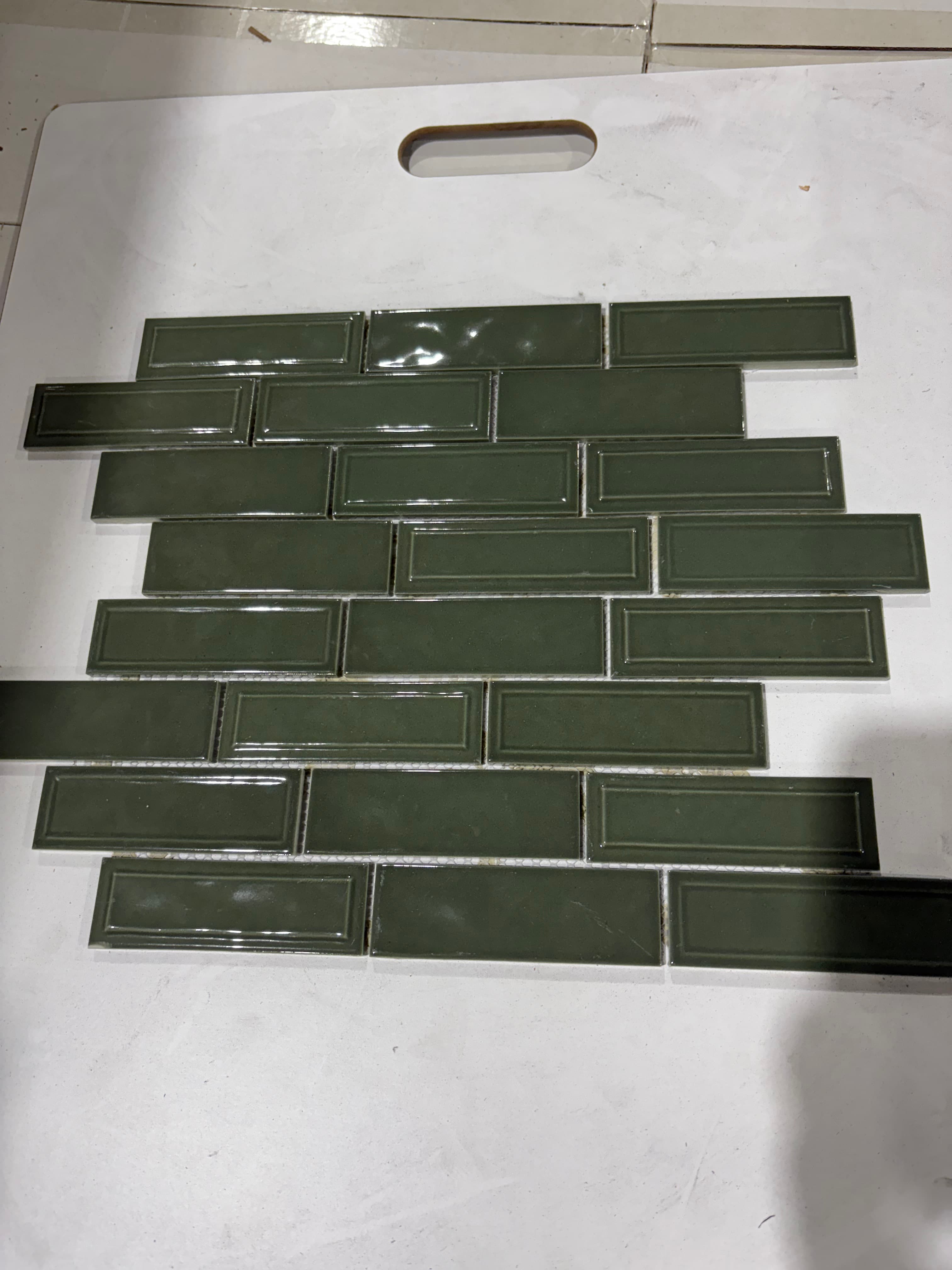 Random Linear Moss Green, deco, tile