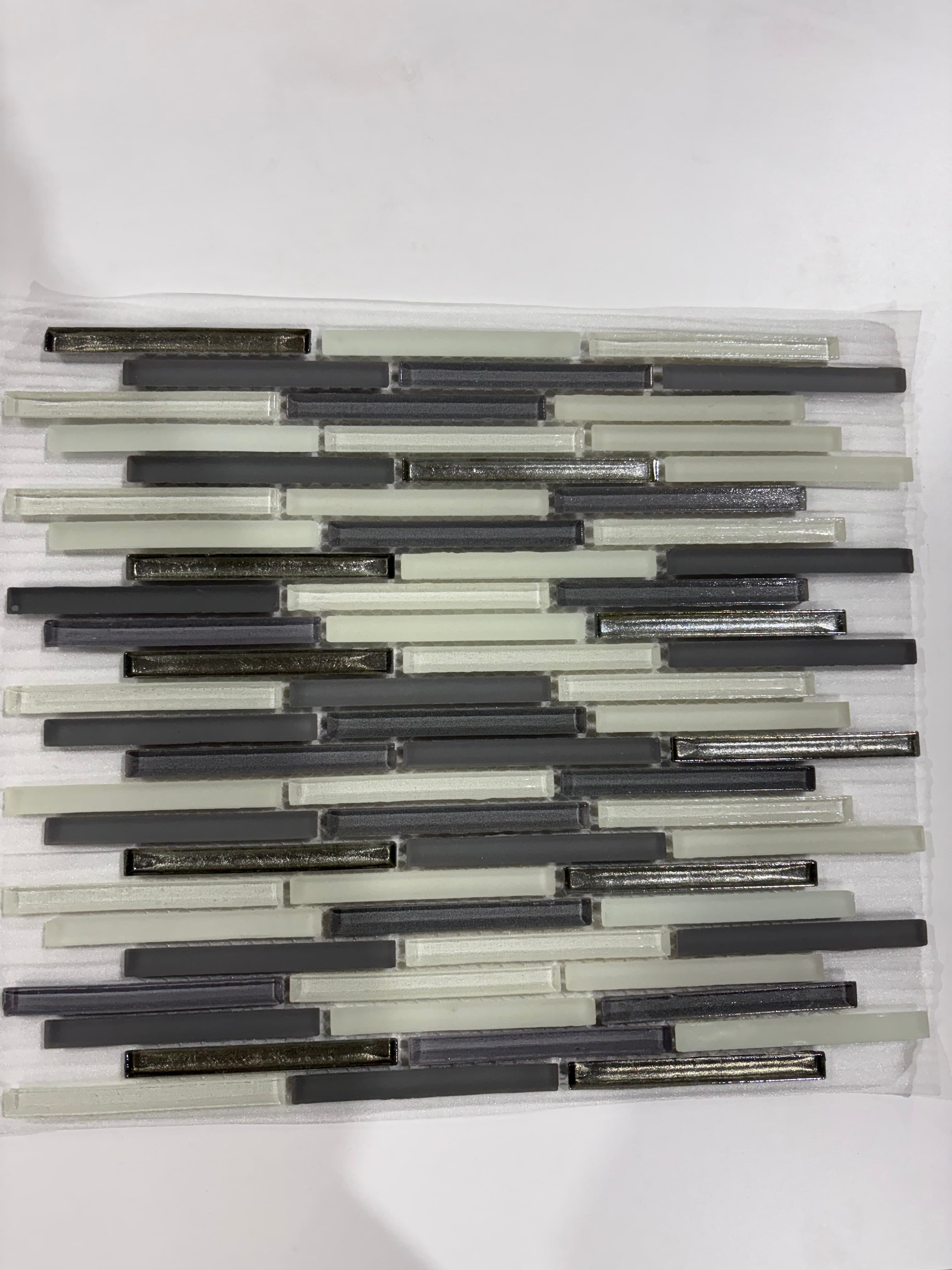 Molten Linear Glass Nickel, deco, tile