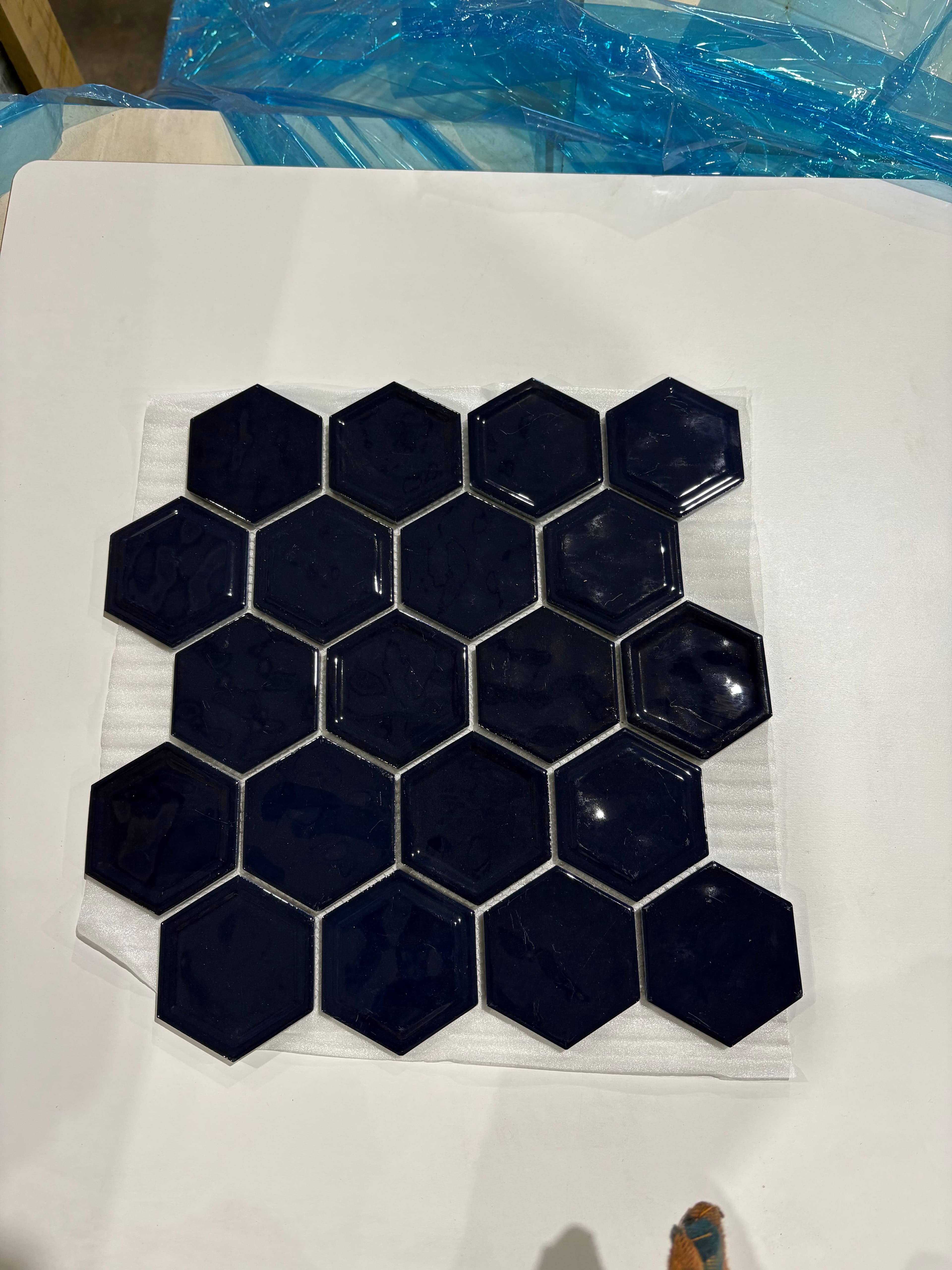 Geoscape Hexagon Midnight Blue, deco, tile