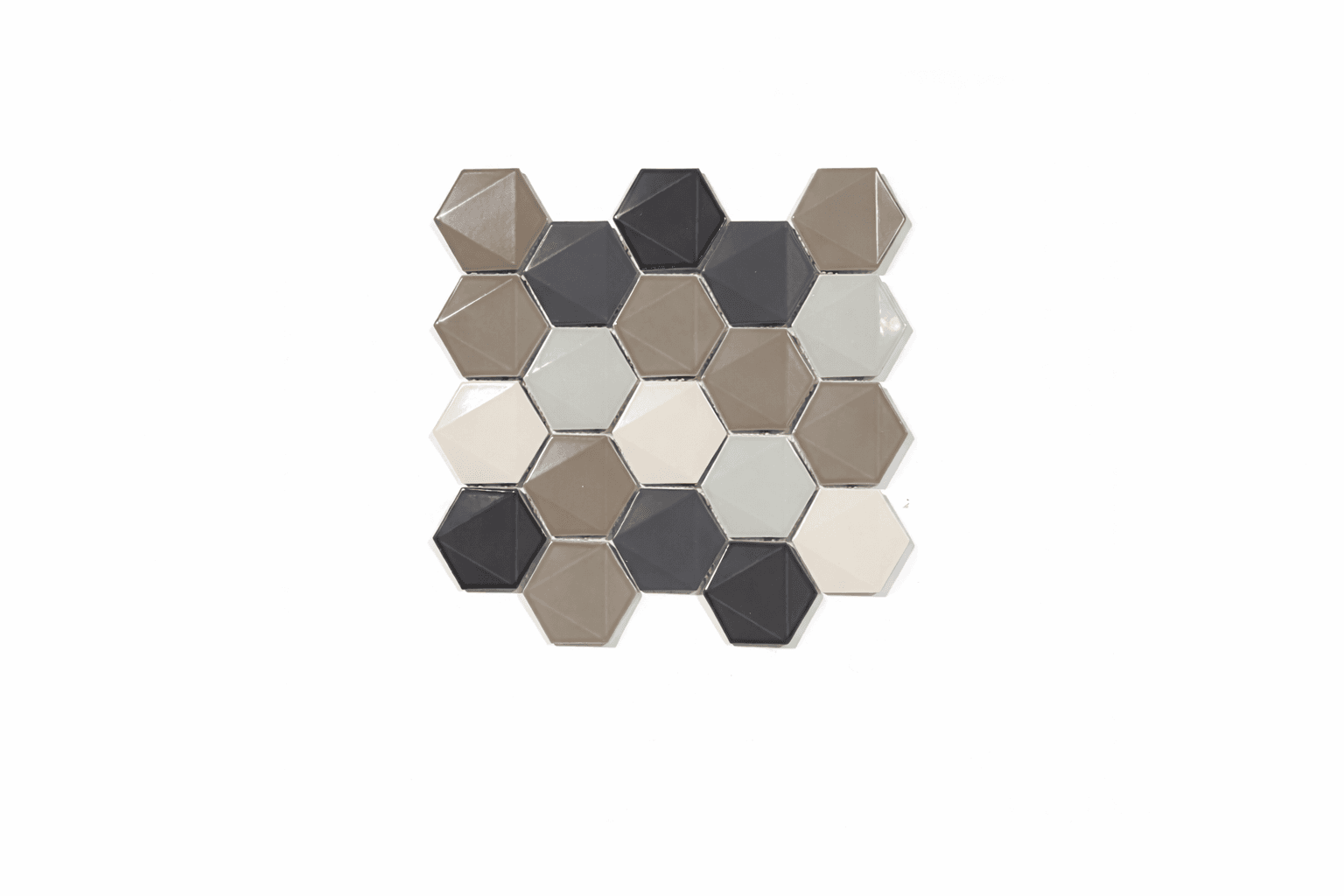 3D Hexagon Warm Blend, deco, tile
