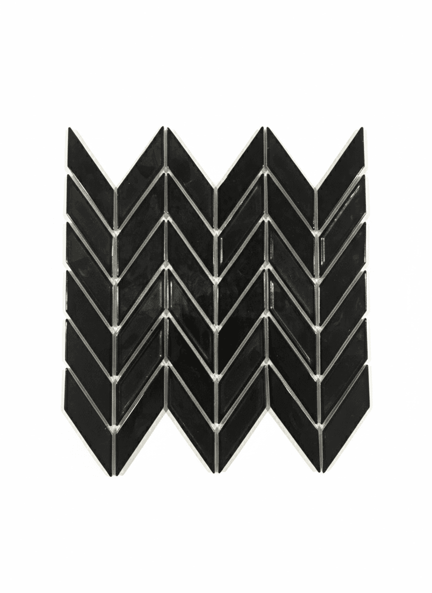 Chevron Black, deco, tile