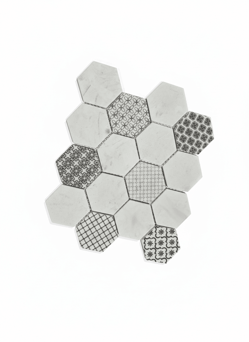Hexagon Blue Pattern, deco, tile