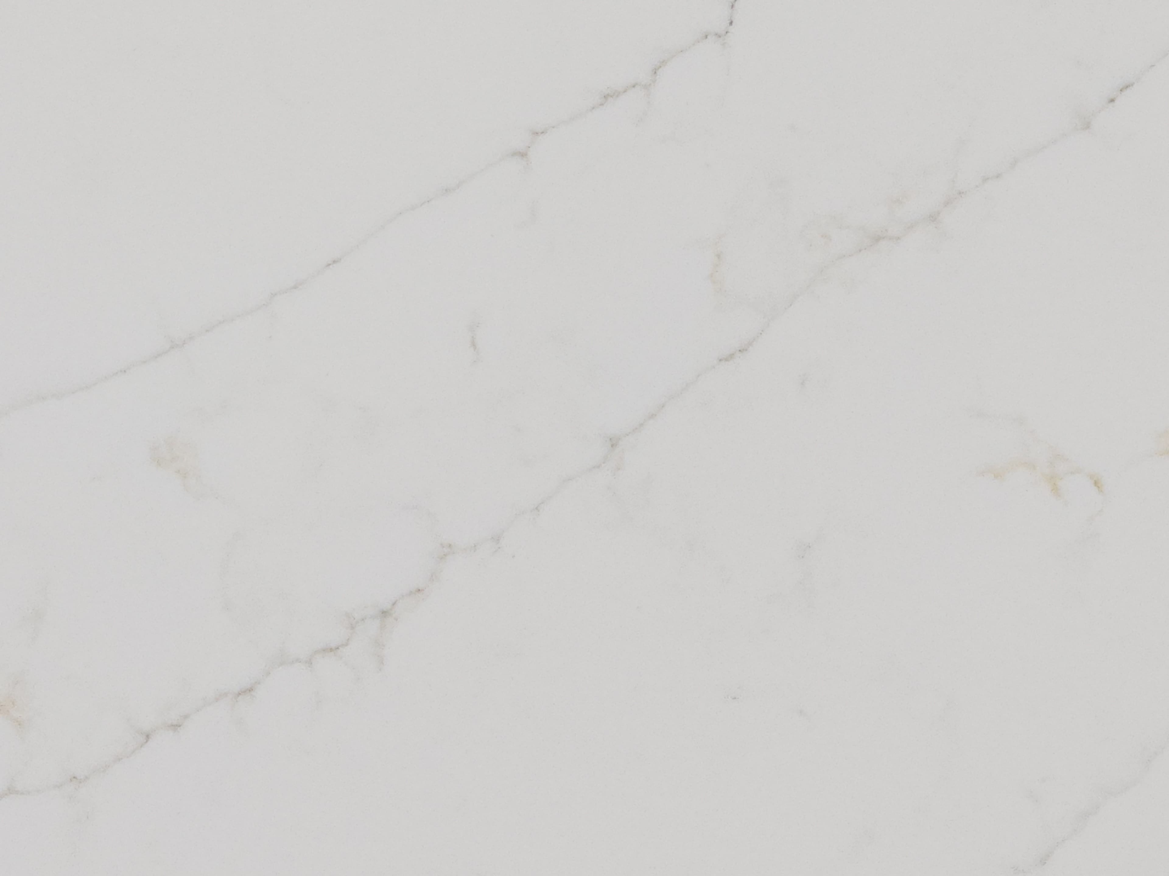 AQ Calacatta Colordo, a quartz slab, at KLZ Stone Supply in Dallas
