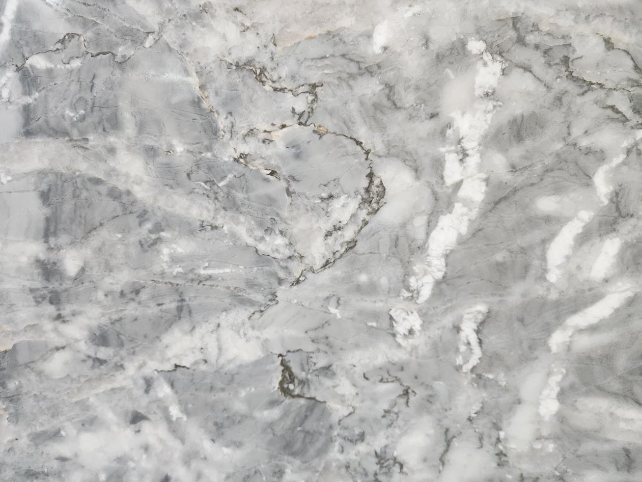 Velare Crystal, a quartzite slab, at KLZ Stone Supply in Dallas