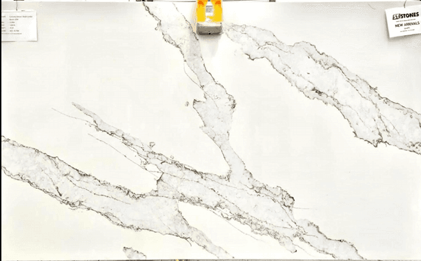 Sekoan SP, a quartz slab, at KLZ Stone Supply in Dallas