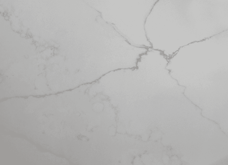 Snow Dream, a quartz slab, at KLZ Stone Supply in Dallas