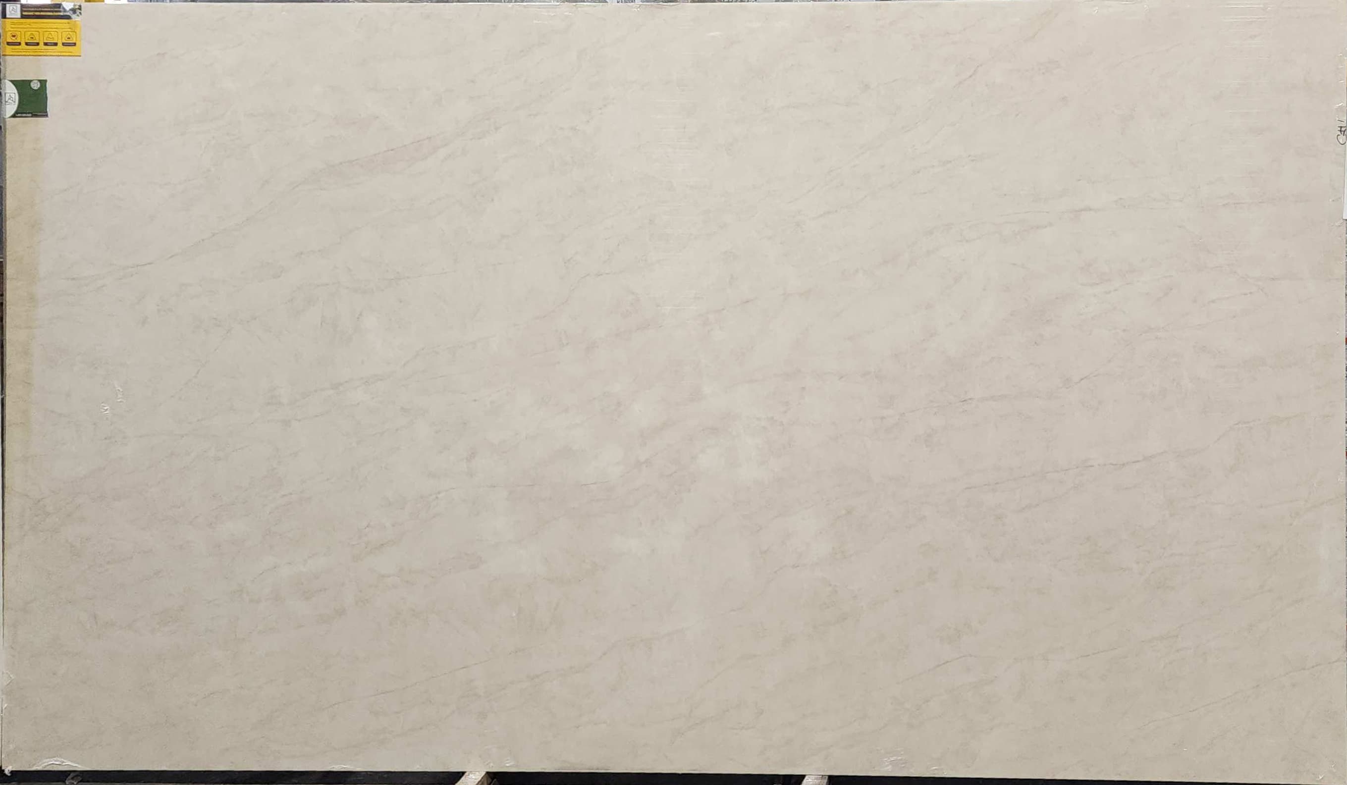 Taj Mahal Quartz Leather, a quartz slab, at KLZ Stone Supply in Dallas