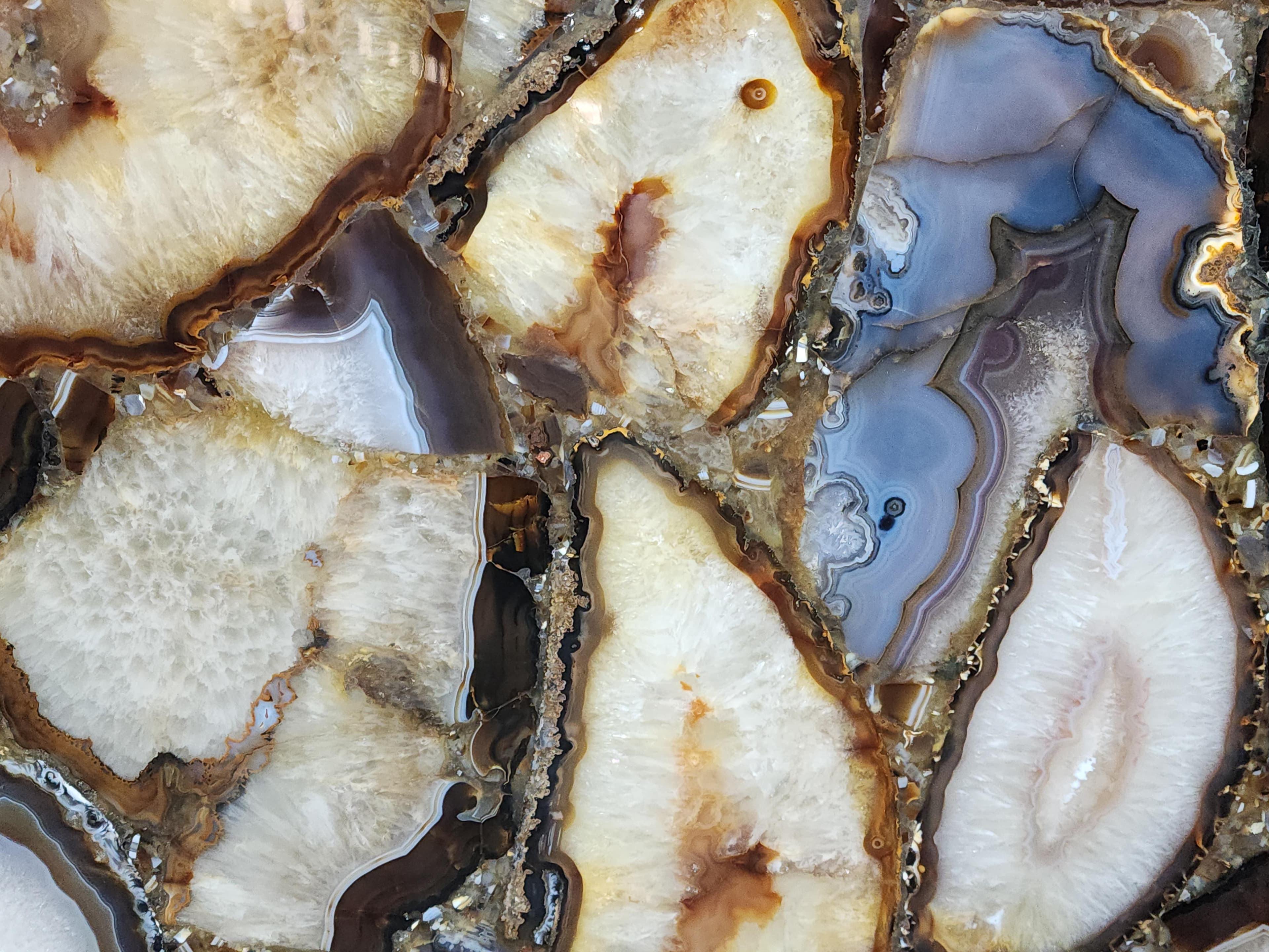 Brown Agate, semi-precious, slab