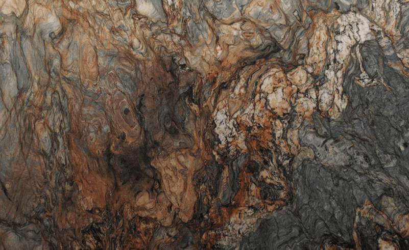 Fusion, a quartzite slab, at KLZ Stone Supply in Dallas